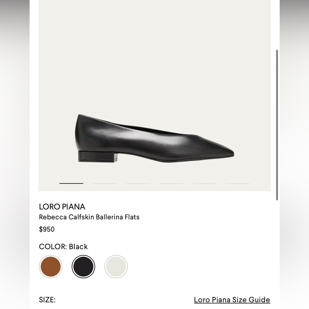 Loro Piana Black Rebecca Flats